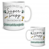 MUG CÉRAMIQUE SUPER PAPY PETITS-ENFANTS 9.5CM