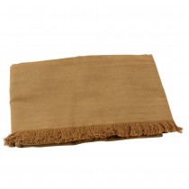 NAPPE COTON EFFILOCHÉE LAVABLE 1.4X2.4M CAMEL