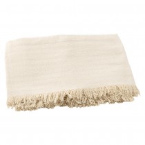 NAPPE COTON EFFILOCHÉE LAVABLE 1.4X2.4M CRÈME