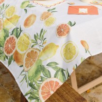 NAPPE TISSU LAVABLE TUTTI FRUTTI 1.4X2.4M CRÈME