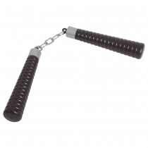 NUNCHAKU GUERRIER NINJA PLASTIQUE 18CM NOIR