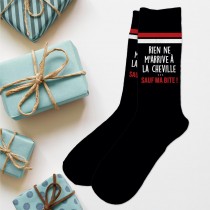 PAIRE CHAUSSETTES COTON RIEN NE M\'ARRIVE HOMME