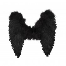 PAIRE D\'AILES D\'ANGE PLIÉES 50X50CM NOIR