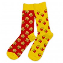 PAIRE DE CHAUSSETTES COTON BURGER FRITE HOMME