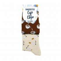 PAIRE DE CHAUSSETTES COTON CAFÉ CLOPE HOMME