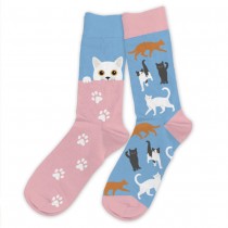 PAIRE DE CHAUSSETTES COTON PASSION CHATS HOMME