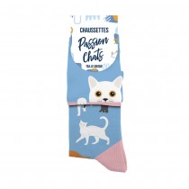 PAIRE DE CHAUSSETTES COTON PASSION CHATS HOMME