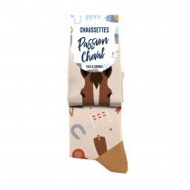 PAIRE DE CHAUSSETTES COTON PASSION CHEVAL HOMME