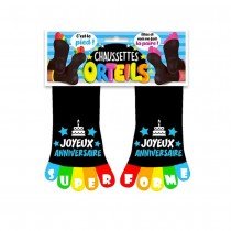 PAIRE DE CHAUSSETTES ORTEILS 1 AN DE PLUS NOIR