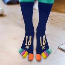 PAIRE DE CHAUSSETTES ORTEILS ANNIVERSAIRE 18ANS