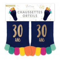 PAIRE DE CHAUSSETTES ORTEILS ANNIVERSAIRE 30AINE