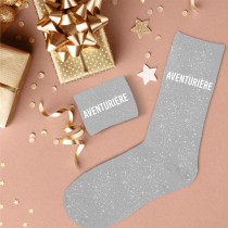 PAIRE DE CHAUSSETTES PAILLETTES AVENTURIERE FEMME