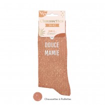 PAIRE DE CHAUSSETTES PAILLETTES DOUCE MAMIE FEMME