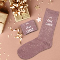 PAIRE DE CHAUSSETTES PAILLETTES FILLE CHÉRIE FEMME