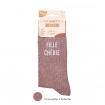 PAIRE DE CHAUSSETTES PAILLETTES FILLE CHÉRIE FEMME