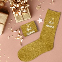 PAIRE DE CHAUSSETTES PAILLETTES JOLIE MAMAN FEMME