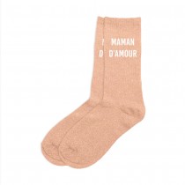 PAIRE DE CHAUSSETTES PAILLETTES MAMAN AMOUR FEMME