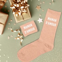 PAIRE DE CHAUSSETTES PAILLETTES MAMAN AMOUR FEMME