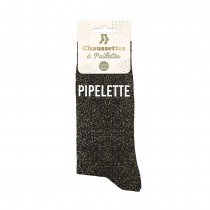 PAIRE DE CHAUSSETTES PAILLETTES PIPELETTE FEMME