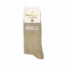 PAIRE DE CHAUSSETTES PAILLETTES REBELLE FEMME