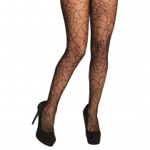 PAIRE DE COLLANTS NOIR MOTIFS TOILES D\'ARAIGNÉE