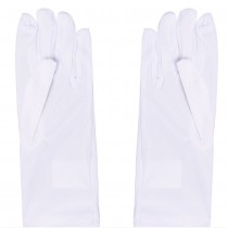 PAIRE DE GANTS POLYESTER 25CM BLANC