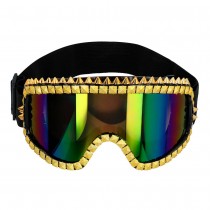 PAIRE DE LUNETTE DORÉES RAVE PARTY ADULTE