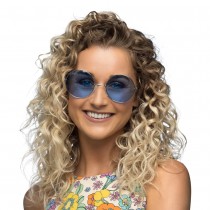 PAIRE DE LUNETTES FESTIVES HIPPIE BLEU ADULTE