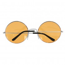 PAIRE DE LUNETTES FESTIVES HIPPIE ORANGE ADULTE