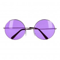 PAIRE DE LUNETTES FESTIVES HIPPIE VIOLET ADULTE