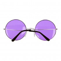 PAIRE DE LUNETTES FESTIVES HIPPIE VIOLET ADULTE