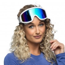 PAIRE DE LUNETTES FESTIVES SKI BLANC ADULTE