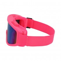 PAIRE DE LUNETTES FESTIVES SKI ROSE FLUO ADULTE