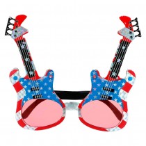 PAIRE DE LUNETTES FORME GUITARES MOTIFS USA ADULTES