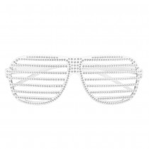 PAIRE DE LUNETTES SHUTTER BLING BLING BLANC ADULTE