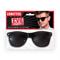 PAIRE DE LUNETTES SOLEIL PLASTIQUE NOIR EVG ADULTE