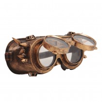 PAIRE DE LUNETTES STEAMPUNK POINTES BRONZE ADULTE