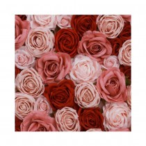 PANNEAU FLORAL CUR ROSE ARTIFICIELLE 80CM