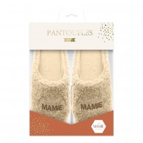 PANTOUFLES SUPER MAMIE SEMELLE CONFORT BEIGE