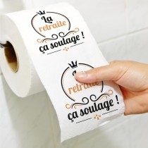 PAPIER TOILETTE ROULEAU WC LA RETRAITE ÇA SOULAGE