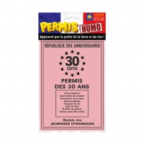 PERMIS DE LA 30 AINE