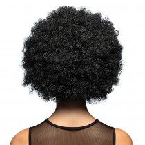 PERRUQUE AFRO GROOVE CHEVEUX BOUCLÉS NOIR ADULTE