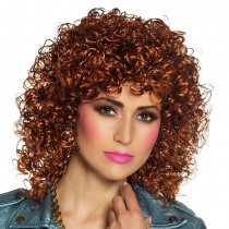 PERRUQUE CLUB CHEVEUX BOUCLÉS BRUN FEMME