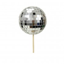 PIQUE BOULE À FACETTES DISCO 6CM ARGENT