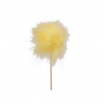 PIQUE BOULE PLUME 8CM JAUNE