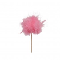 PIQUE BOULE PLUME 8CM ROSE