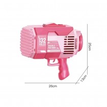 PISTOLET À BULLES DE SAVON BAZOOKA 25X26X13CM ROSE