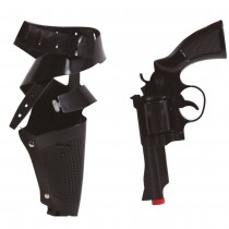 PISTOLET PLASTIQUE AVEC HOLSTER D\'ÉPAULE 40CM NOIR