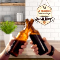 PLAQUE HUMO BOIS BIÈRE PRESSION