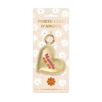 PORTE-CLEFS C?\'UR MAMIE EN OR